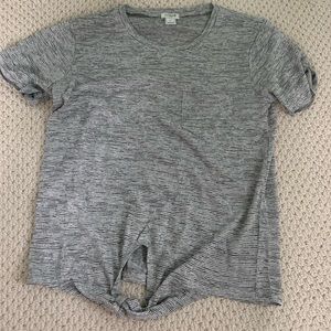 J. Crew Striped Tee with Front-Tie